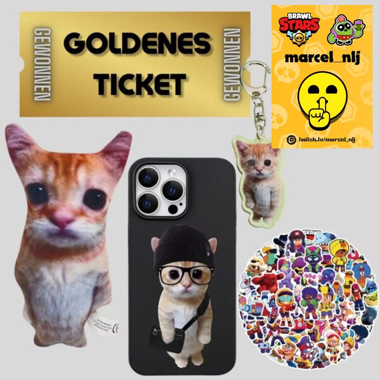 Kadse/Gadse Bundle! Gadse/Kadse, Handyhülle, Schlüsselanhänger + Autogrammkarte + Brawl Stars Sticker (+ zufälliges Ticket)